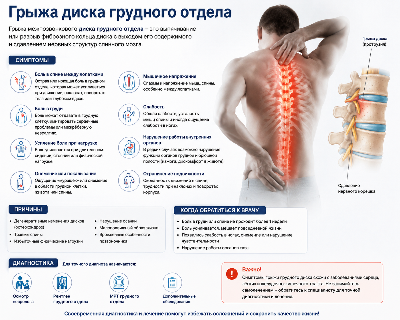 Грыжа диска грудного отдела: симптомы, лечение в СПб | Невролог Наталья Юрьевна Порошина